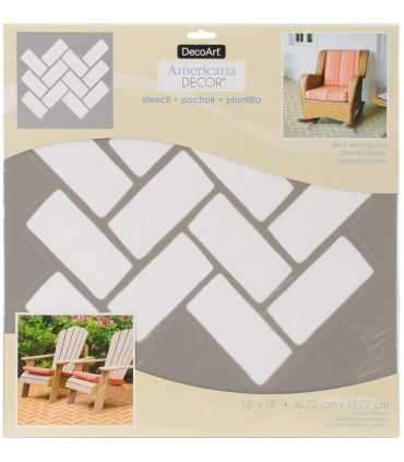 PLANTILLA AMERICANA ESPIGUILLA LADRILLO 46x46 CM