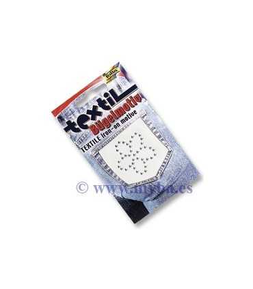 TRANSFER TERMOFIJABLE TACHUELAS FLOR 42 MM APROX.