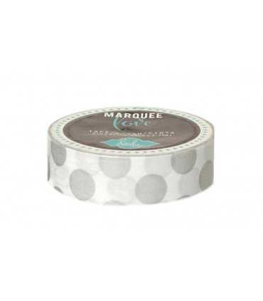 MARQUEE TAPE 2,2 cm x 2,74 M PUNTOS PLATA