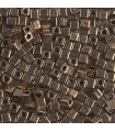 CUBOS MIYUKI  4 MM BRONCE-1 BOLSA 10 GR