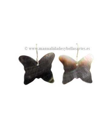 MARIPOSA DE MADREPERLA NEGRA DE 27 x 23 mm APROX