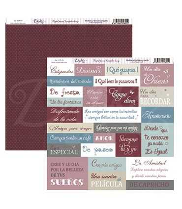 PAPEL SCRAP DAYKA 2 CARAS 30,5x30,5 CM AMIGAS