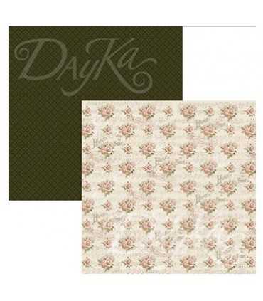 PAPEL SCRAP DAYKA 2 CARAS 30,5x30,5 CM ROSAS 4