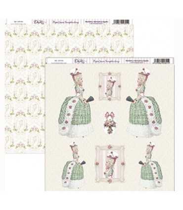 PAPEL SCRAP DAYKA 2 CARAS 30,5x30,5 CM DAMA 087