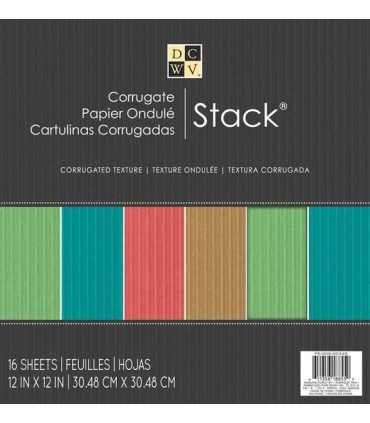 BLOC CARTULINAS DCWV CORRUGADAS 12x12 16 UD