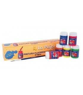 SURTIDO LA PAJARITA FLUORESECENTE 6x35 ML + PINCEL