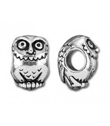 CUENTA PANDO PELTRE BÚHO 12x8 MM AGUJ 4 MM