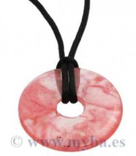 DONUT IMITACIÓN CUARZO CHERRY (CEREZA) 40 MM