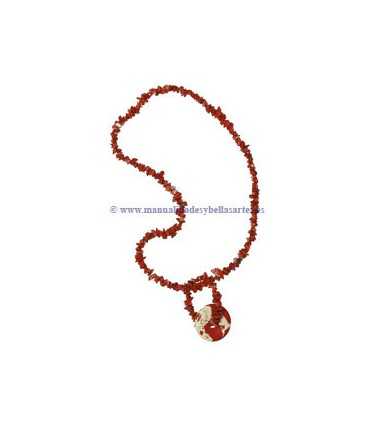 DONUT JASPE ROJO NATURAL 40 MM