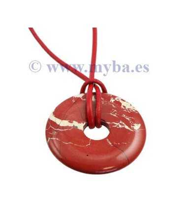 DONUT JASPE ROJO NATURAL 40 MM