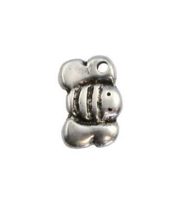 ABEJA ALICIA COLGANTE ZAMAK BAÑO PLATA 19x12x3 MM
