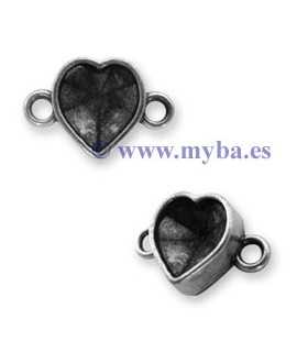 CORAZÓN 11 MM ZAMAK 2 ASAS PARA PEGAR  1 UD