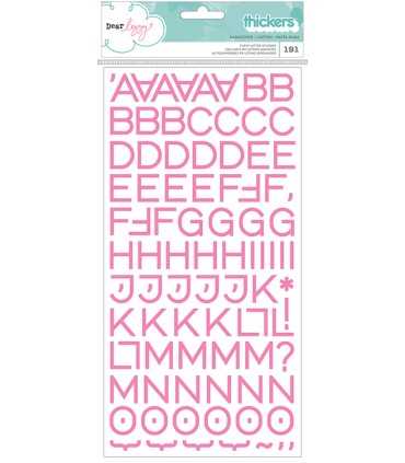 PEGATINAS ALFABETO ESPONJADO ROSA 191 UD