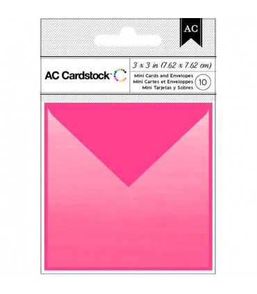 SET 10 TARJETAS Y 10 SOBRES AC 3x3 PULGADAS
