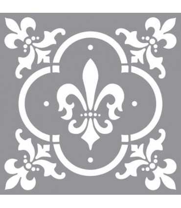 PLANTILLA  AMERICANA FLOR DE LYS 30x30 CM