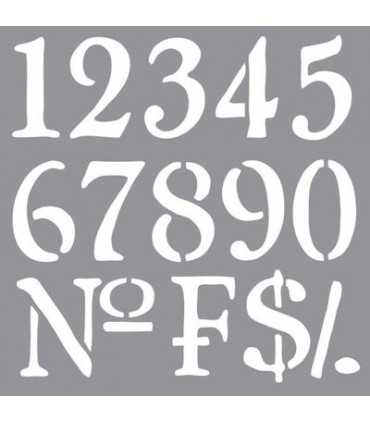 PLANTILLA AMERICANA NÚMEROS 30x30 CM