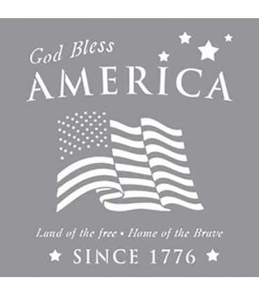 PLANTILLA AMERICANA BANDERA USA 30x30 CM