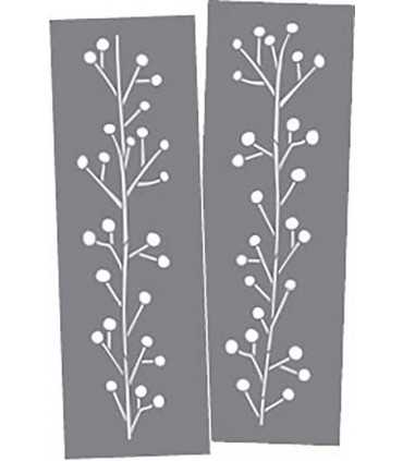 PLANTILLA AMERICANA RAMAS BAYAS 15,2 x 45,7 CM