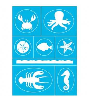 PLANTILLA AMERICANA VIDA MARINA ARS07