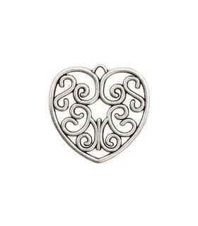 COLGANTE CORAZÓN 38 MM ZAMAK 1 UNIDAD