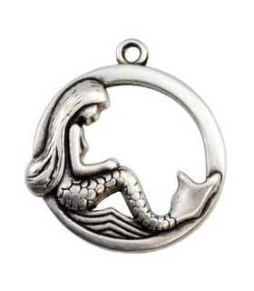 COLGANTE ZAMAK SIRENA 28x30x3 MM 1 UNIDAD