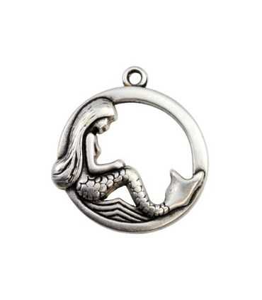 COLGANTE ZAMAK SIRENA 28x30x3 MM 1 UNIDAD