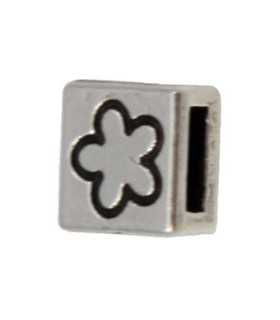 CUADRADO FLOR ZAMAK 9x5 MM INT 6x2mm 4 UD