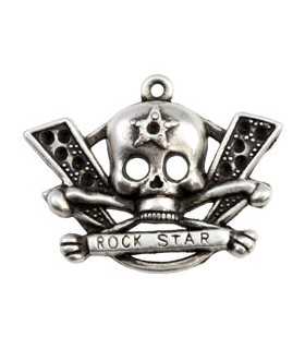 COLGANTE ZAMAK CALAVERA 25x36x5 MM 1 UNIDAD