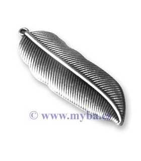 COLGANTE ZAMAK PLUMA 53x20x3 MM 1 UNIDAD