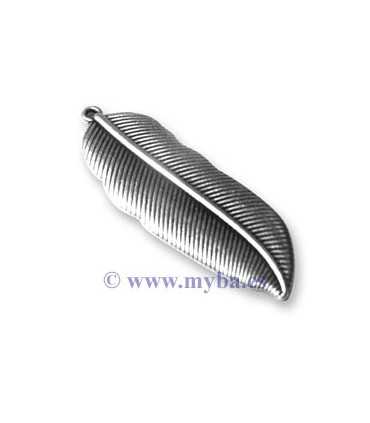 COLGANTE ZAMAK PLUMA 53x20x3 MM 1 UNIDAD