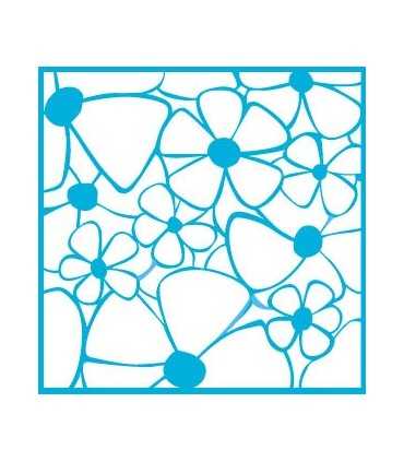 PLANTILLA AMERICANA MIXED MEDIA FLORES 30x30 CM