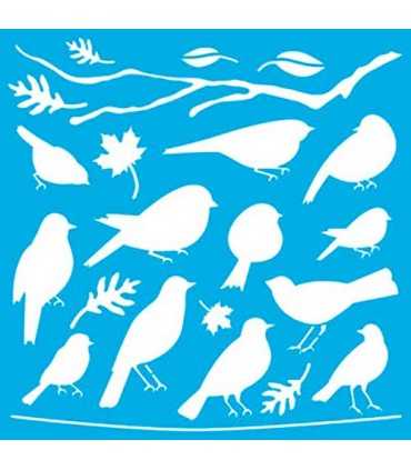 PLANTILLA AMERICANA MIXED PÁJAROS 30x30 CM