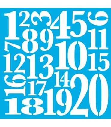 PLANTILLA AMERICANA M. M. NÚMEROS 1 AL 20 30x30 CM