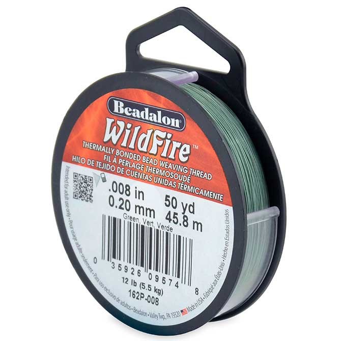 BEADALON WILDFIRE 0,20 MM 45,8 M RESISTE 5,5 KG : color:Verde