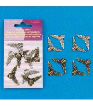 ADORNOS METAL SCRAPBOOKING ESQUINAS 4+4 UNIDADES