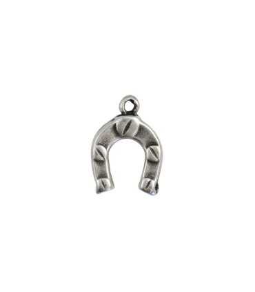 COLGANTE METAL HERRADURA 2 CARAS 16x12 MM 5 UNID.