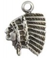 COLGANTE METAL CABEZA INDIO 21 x 16 MM 5 UNIDADES