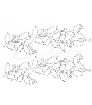 SILUETA CARTÓN FLEXIBLE RAMAS ACEBO 13x4 CM 2 UD