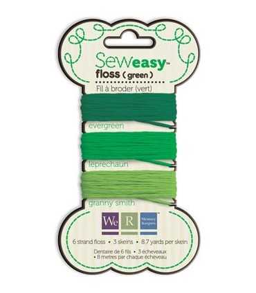 SEW EASY FLOSS HILO BORDAR MIX VERDE 3x8 M WRMK