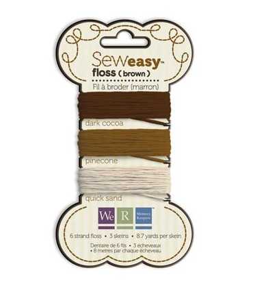 SEW EASY FLOSS HILO BORDAR MIX MARRÓN 3x8 M WRMK