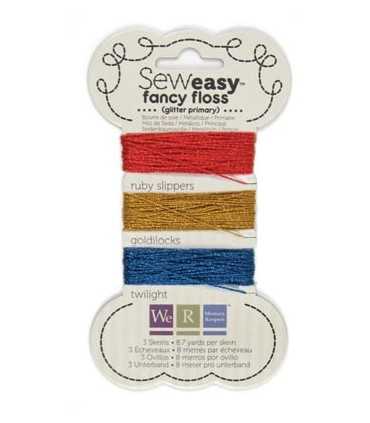 SEW EASY FLOSS GLITTER PRIMARIOS 3x8 M WRMK