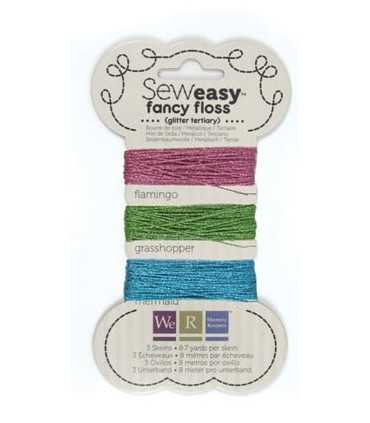 SEW EASY FLOSS GLITTER TERCIARIOS 3x8 M WRMK