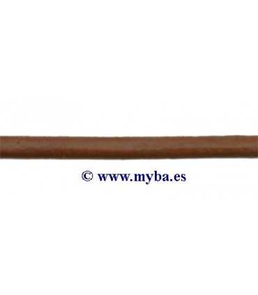 CORDÓN DE CUERO REDONDO COGNAC 2 MM x 2 METROS