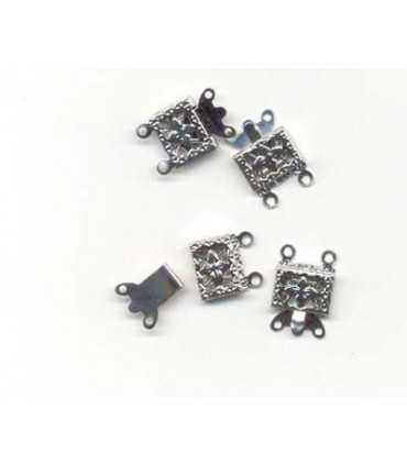 CIERRE DE CAJA 7x10 MM COLOR PLATINO 4 UNIDADES