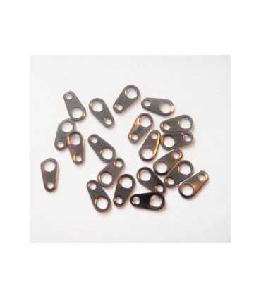 TERMINALES 2 AGUJEROS 7x4x0,5 MM PLATINO 20 UD