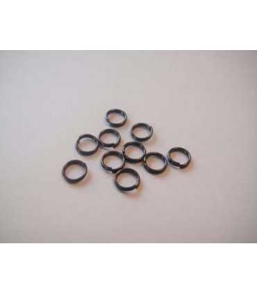 ANILLAS DOBLES 6x1,5 MM ANTRACITA 10 UD