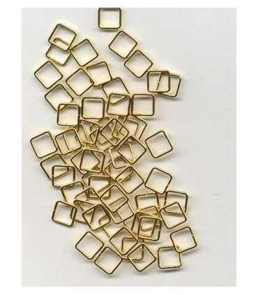 ANILLAS CUADRADAS 6 x 1 MM DORADO 50 UD
