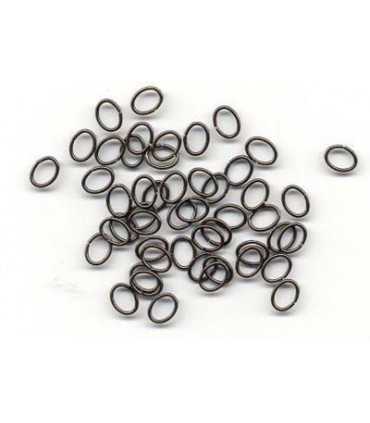 ANILLAS OVALADAS 5 x 7 x 1 MM ANTRACITA 50 UD