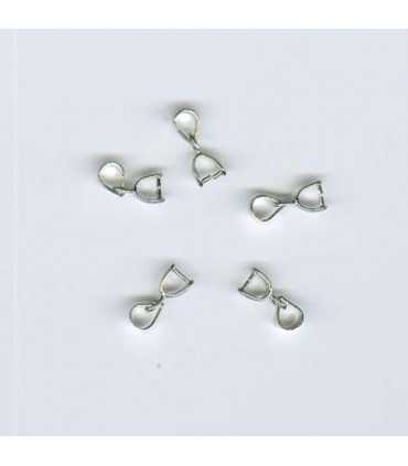 COLGADOR 9x5x2,5 MM ANILLA 6x3 MM PLATINO 5 UD