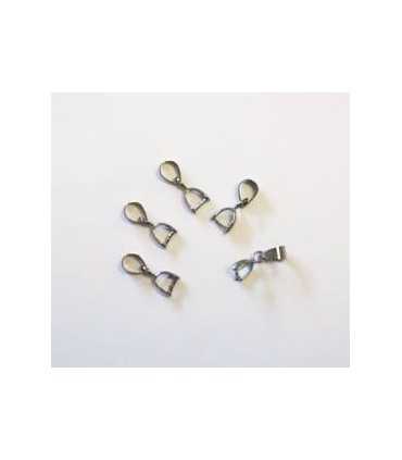 COLGADOR 9x5x2,5 MM ANILLA 6x3 MM ANTRACITA 5 UD